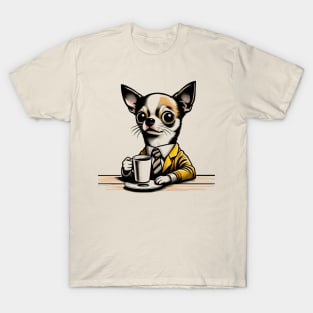 Chihuahua Coffee Break: Funny Chihuahua Dog Tee T-Shirt